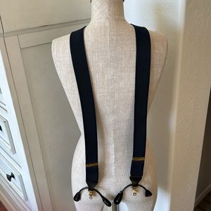 Trafalgar Convertible 38mm navy stretch suspender braces